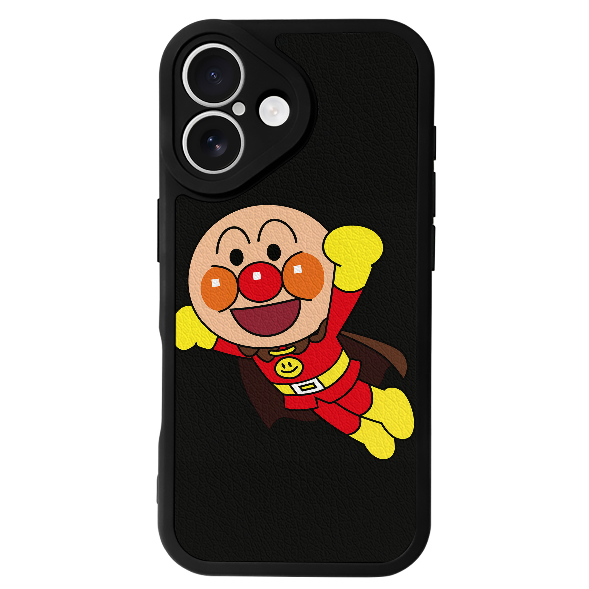 （画像用） アンパンマン Anpanman 【iPhone 16シリーズ対応】シリコンスマホケース（レザー調） 材質：シリコン